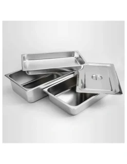 SOGA Gastronorm GN Pan Deep Stainless Steel Tray in Silver