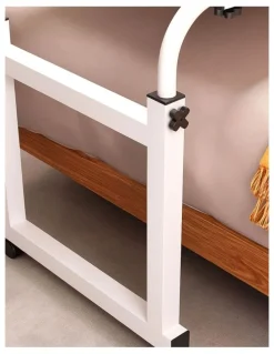 Soga International SOGA Adjustable Overbed Table 2 Pack 120 x 45cm Wood Look