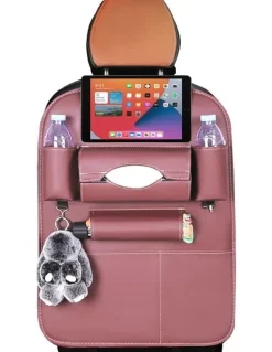 Soga International SOGA Car Back Seat Organiser Coffee PVC Leather