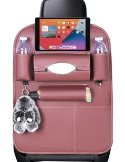 Soga International SOGA Car Back Seat Organiser Coffee PVC Leather