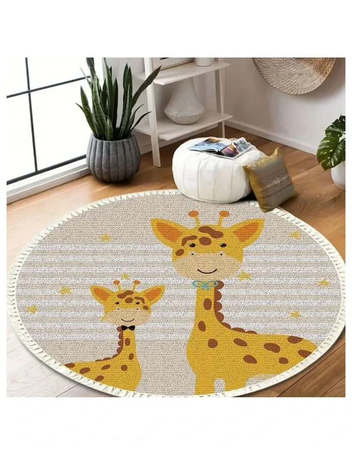 Soga International SOGA 120cm Cartoon Animal Non-Slip Flannel Rug