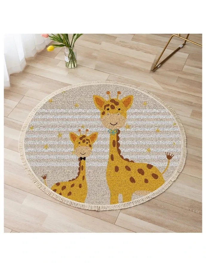 Soga International SOGA 120cm Cartoon Animal Non-Slip Flannel Rug