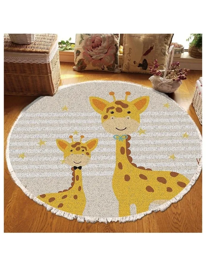 Soga International SOGA 120cm Cartoon Animal Non-Slip Flannel Rug