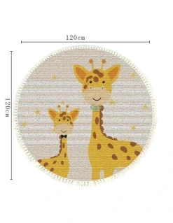 Soga International SOGA 120cm Cartoon Animal Non-Slip Flannel Rug