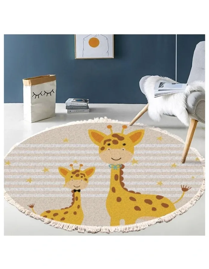 Soga International SOGA 120cm Cartoon Animal Non-Slip Flannel Rug