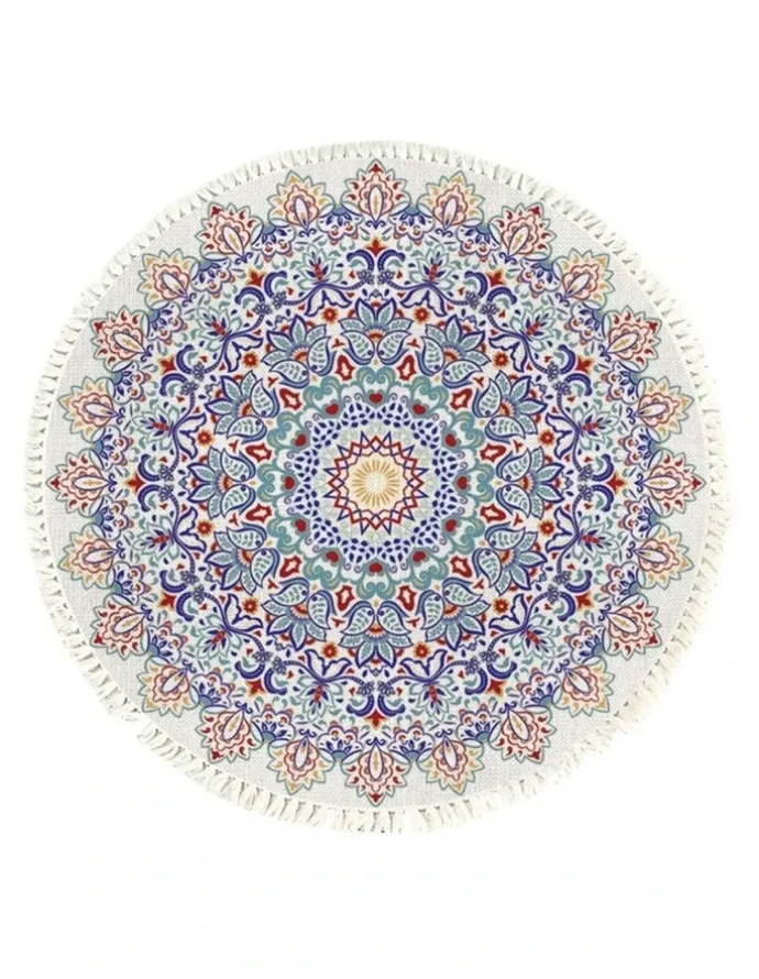 Soga International SOGA 120cm Mandala Non-Slip Area Rug