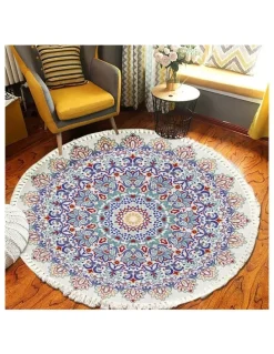 Soga International SOGA 120cm Mandala Non-Slip Area Rug