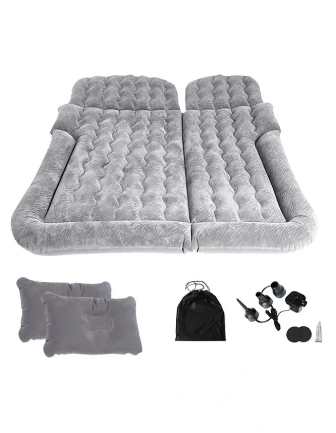 Soga International SOGA Inflatable Car Boot Mattress Grey