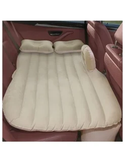 Soga International SOGA Inflatable Car Mattress Beige Stripe