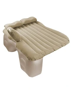 Soga International SOGA Inflatable Car Mattress Beige Stripe