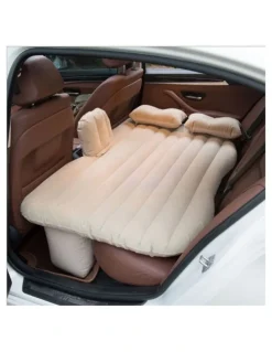 Soga International SOGA Inflatable Car Mattress Beige Stripe