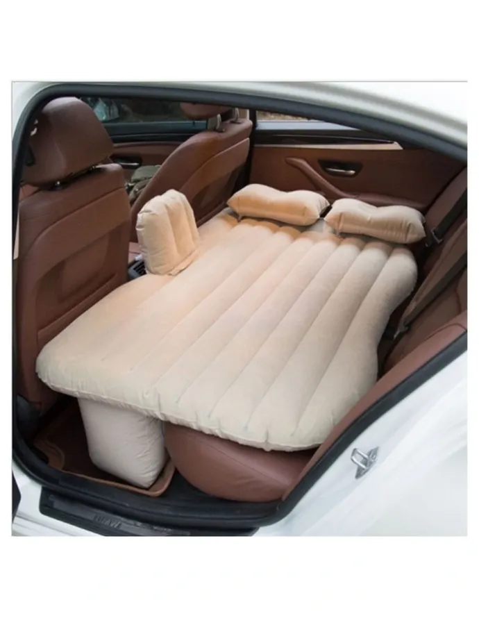 Soga International SOGA Inflatable Car Mattress Beige Stripe