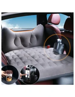 Soga International SOGA Inflatable Car Mattress Grey Honeycomb