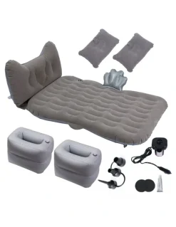 Soga International SOGA Inflatable Car Mattress Grey Honeycomb