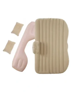 Soga International SOGA Inflatable Car Mattress Beige Stripe 2 Pack