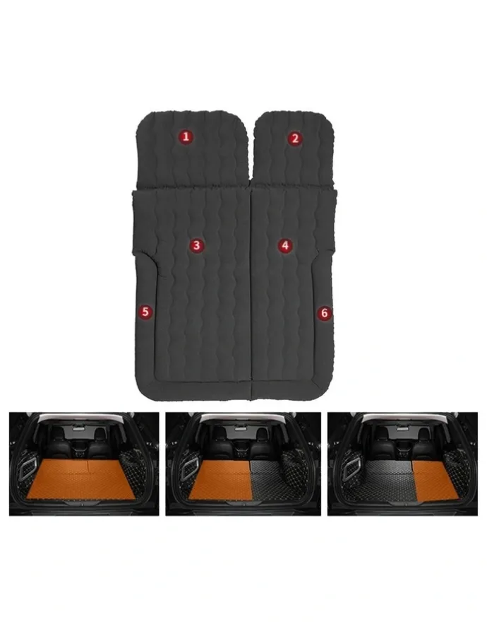 Soga International SOGA Inflatable Car Boot Mattress Black