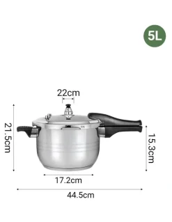 Soga International SOGA 5L Commercial Grade Stainless Steel Pressure Cooker With Seal