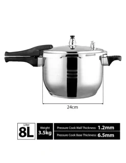 Soga International SOGA 8L Commercial Grade Stainless Steel Pressure Cooker