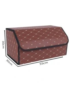 Soga International SOGA Leather Car Boot Collapsible Foldable Trunk Cargo Organizer
