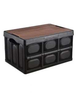 Soga International SOGA 18L Foldable Storage Crate White Stackable Camping Box