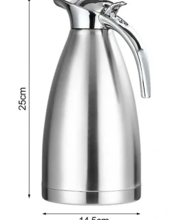 Soga International SOGA 2 Pack 1.5L 3-Layer Inner Stainless Steel Vacuum Flasks - Silver
