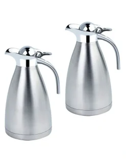 Soga International SOGA 2 Pack 1.5L 3-Layer Inner Stainless Steel Vacuum Flasks - Silver
