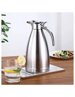 Soga International SOGA 2 Pack 1.5L 3-Layer Inner Stainless Steel Vacuum Flasks - Silver