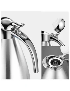 Soga International SOGA 2 Pack 1.5L 3-Layer Inner Stainless Steel Vacuum Flasks - Silver
