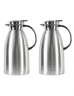 Soga International SOGA 2 Pack 2.3L Stainless Steel Insulated Water Jugs - Silver