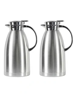 Soga International SOGA 2 Pack 1.8L Stainless Steel Insulated Water Jugs - Silver
