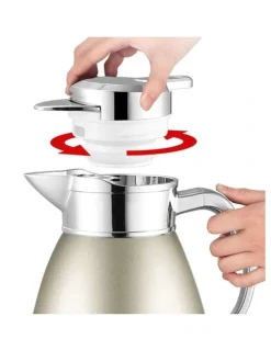 Soga International SOGA 2 Pack 1.8L Double-Wall Stainless Steel Vacuum Flasks - Silver