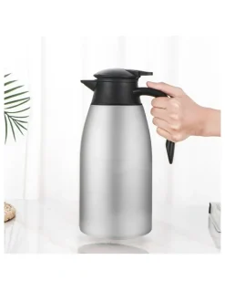 Soga International SOGA 2 Pack 1.5L 3-Layer Stainless Steel Vacuum Flasks - Silver