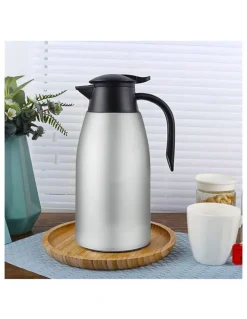 Soga International SOGA 2 Pack 1.5L 3-Layer Stainless Steel Vacuum Flasks - Silver