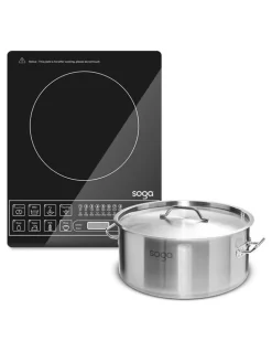 Soga International SOGA Smart Induction Cooktop with 17L Stainless Steel Stock Pot