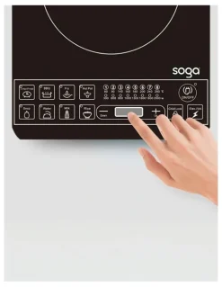 Soga International SOGA Smart Induction Cooktop with 17L 28cm Stainless Steel Stock Pot
