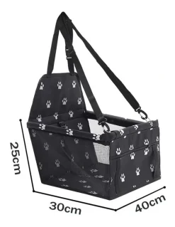 Soga International SOGA 2X Black Waterproof Pet Booster Car Seat with Mesh Carrier