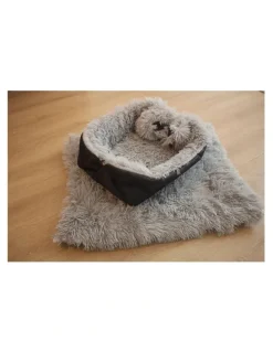 Soga International SOGA 2X Black Plush Cat & Dog Bed Cushion Nest