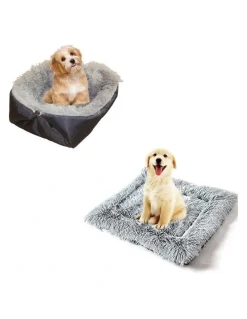 Soga International SOGA 2X Black Plush Cat & Dog Bed Cushion Nest