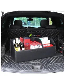 Soga International SOGA 2X Large Foldable Car Boot Storage Organisers Black