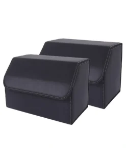 Soga International SOGA 2X Medium Foldable Car Boot Storage Organisers Black