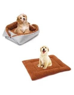 Soga International SOGA 2X Silver Plush Cat & Dog Bed Cushion Nest