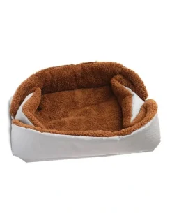 Soga International SOGA 2X Silver Plush Cat & Dog Bed Cushion Nest