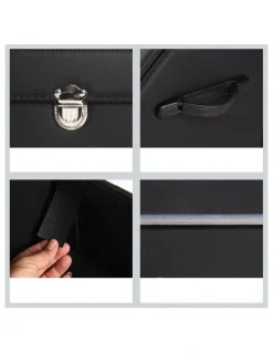 Soga International SOGA 2X Small Foldable Car Boot Storage Organisers Black with Lock