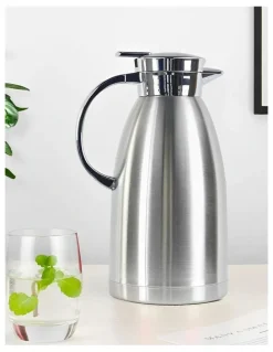 SOGA 1.8L Stainless Steel Insulated Water Bottle Vacuum Flask Coffee Jug Thermal in Silver