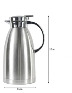 SOGA 1.8L Stainless Steel Insulated Water Bottle Vacuum Flask Coffee Jug Thermal in Silver