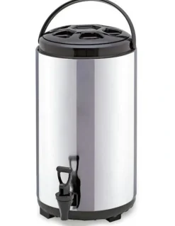 SOGA Portable Insulated Cold/Heat Coffee Tea Pot With Dispenser 8L in Silver