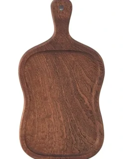 SOGA Wooden Serving Tray with Handle 18cm in Brown