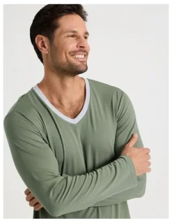 Soho Bamboo Knit Pyjama Set in Green
