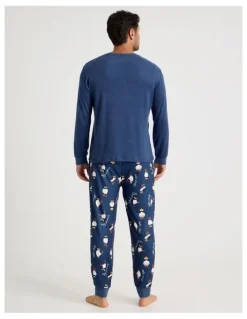 Soho Cosy Knit Pyjama Set in Stud Puffin Print