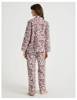 Soho Flannelette Pyjama Set in Leopard Print
